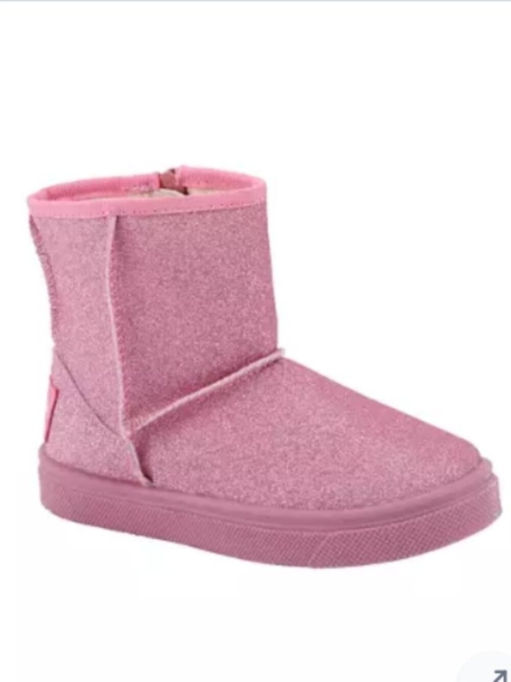 NET Oomphies Toddler Girls Daniella Bow Fur Glittery Pink Boots